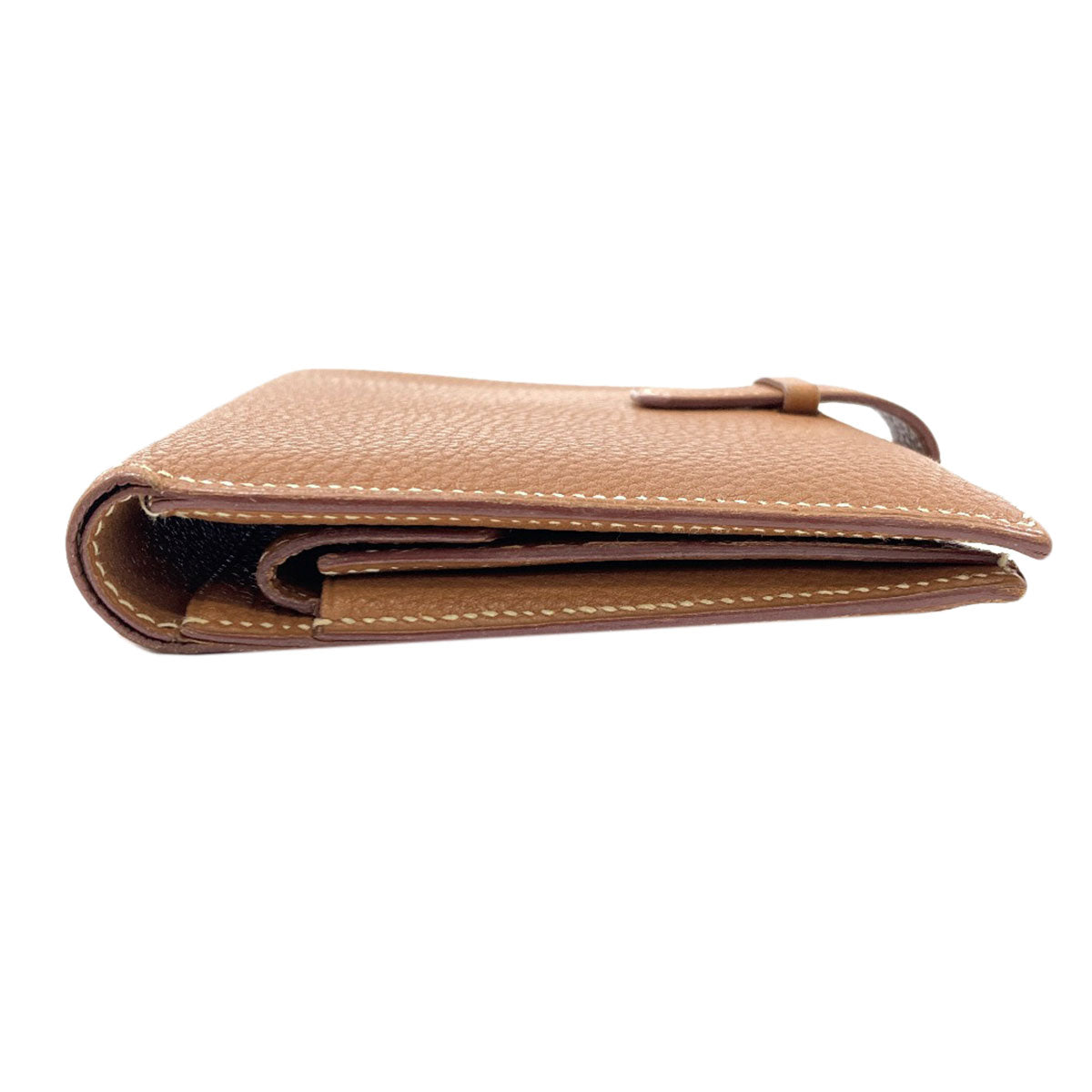HERMES Jura Gold Hardware Bifold Wallet with Coin Pocket Ardennes Ladies [Used]