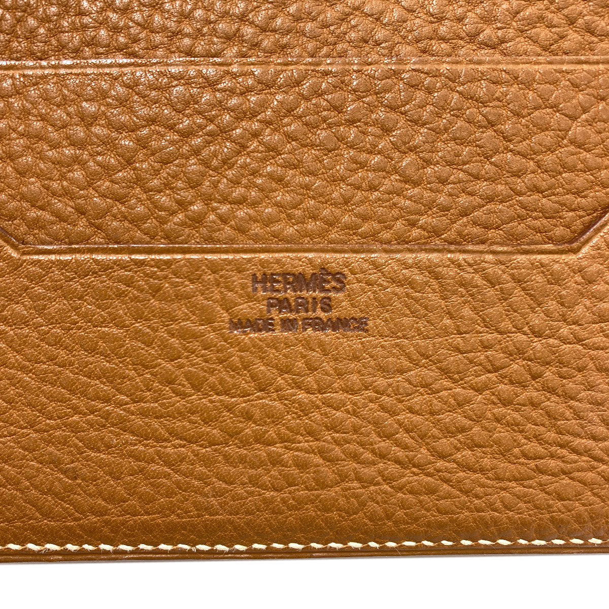HERMES Jura Gold Hardware Bifold Wallet with Coin Pocket Ardennes Ladies [Used]