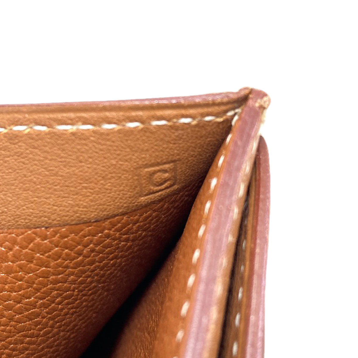 HERMES Jura Gold Hardware Bifold Wallet with Coin Pocket Ardennes Ladies [Used]