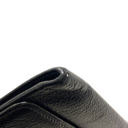 CHANEL COCO Mark SilverHardware Long wallet (with coin pocket) Calf Ladies [Used]
