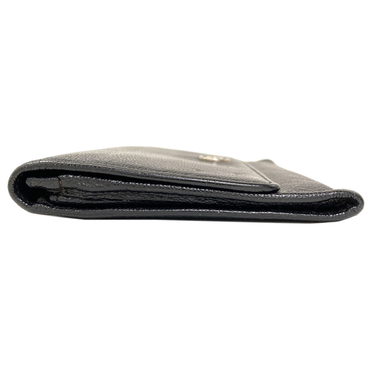 CHANEL COCO Mark SilverHardware Long wallet (with coin pocket) Calf Ladies [Used]