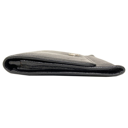 CHANEL COCO Mark SilverHardware Long wallet (with coin pocket) Calf Ladies [Used]