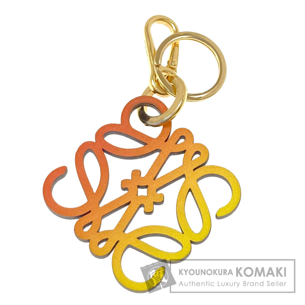 LOEWE anagram key ring Leather Ladies [Used]