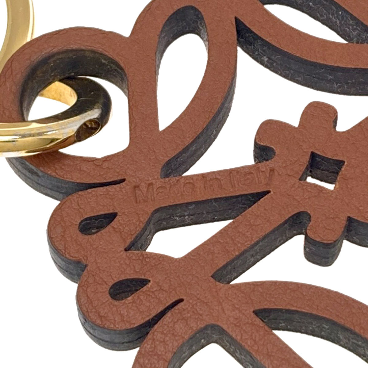 LOEWE anagram key ring Leather Ladies [Used]