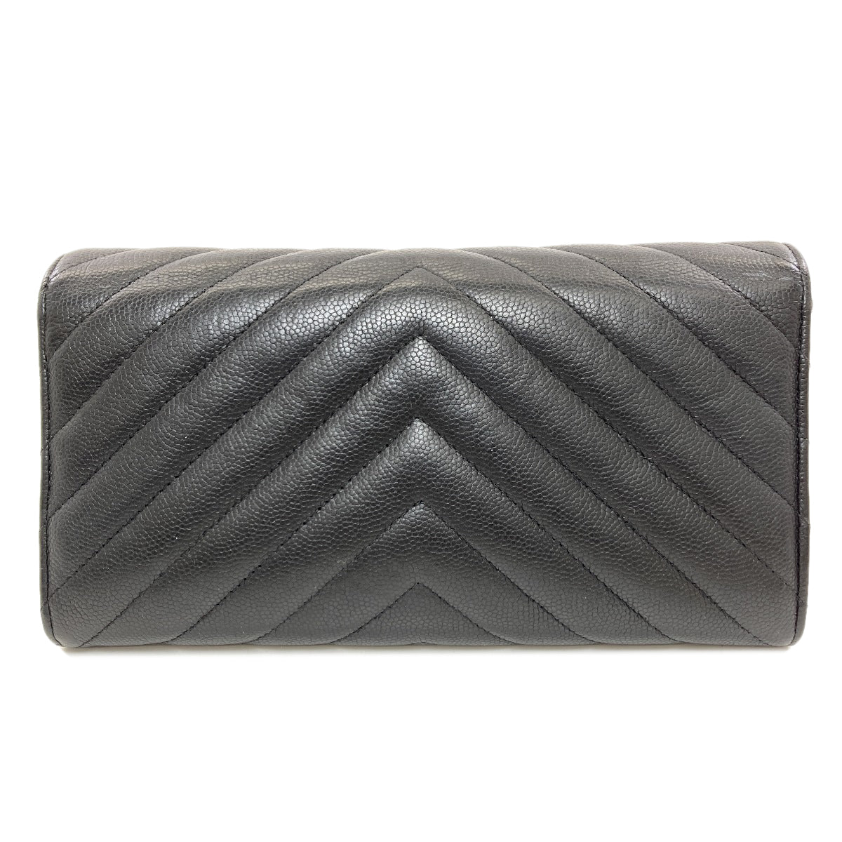 CHANEL 27723991 V Stitch COCO Mark GoldHardware Long wallet (with coin pocket) Soft Grained Calfskin Ladies [Used]