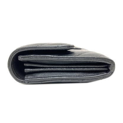 CHANEL 27723991 V Stitch COCO Mark GoldHardware Long wallet (with coin pocket) Soft Grained Calfskin Ladies [Used]