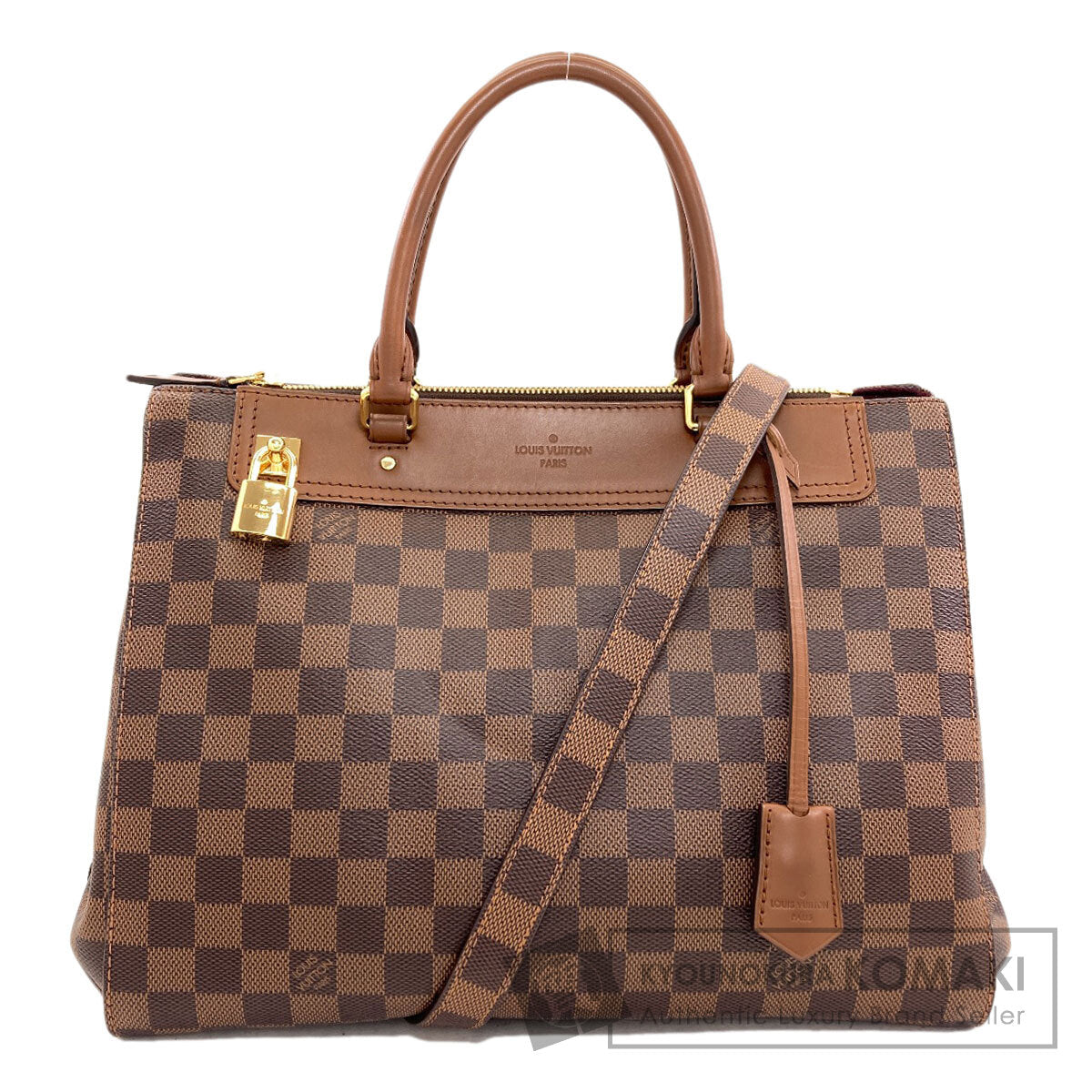 LOUIS VUITTON N41337 Greenwich Handbag Damier canvas Ladies [Used]
