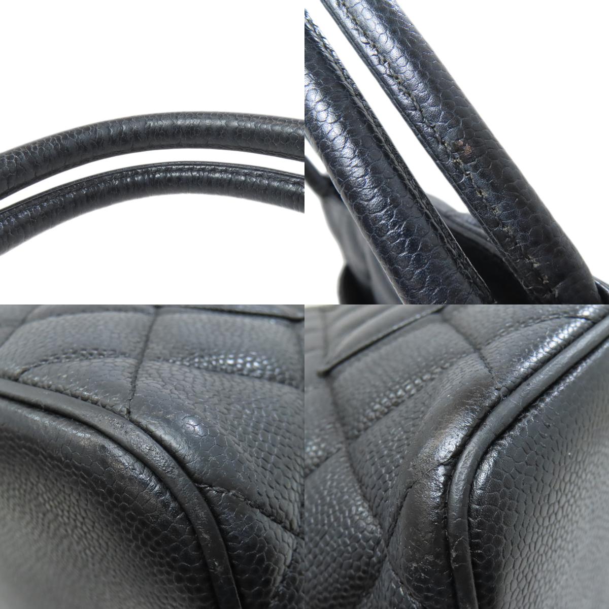 CHANEL Medallion GoldHardware Tote Bag Grained Calfskin Skin Ladies [Used]