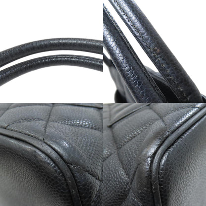 CHANEL Medallion GoldHardware Tote Bag Grained Calfskin Skin Ladies [Used]