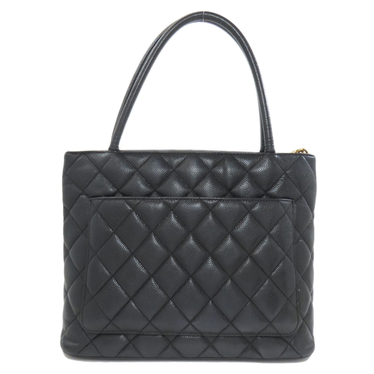 CHANEL Medallion GoldHardware Tote Bag Grained Calfskin Skin Ladies [Used]