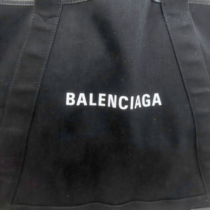 BALENCIAGA 339936 NAVY CABAS M Tote Bag Canvas Ladies [Used]