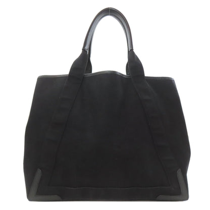 BALENCIAGA 339936 NAVY CABAS M Tote Bag Canvas Ladies [Used]