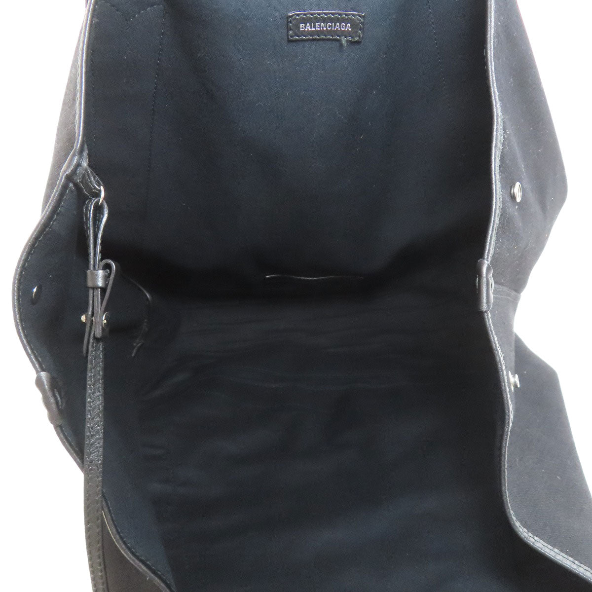 BALENCIAGA 339936 NAVY CABAS M Tote Bag Canvas Ladies [Used]