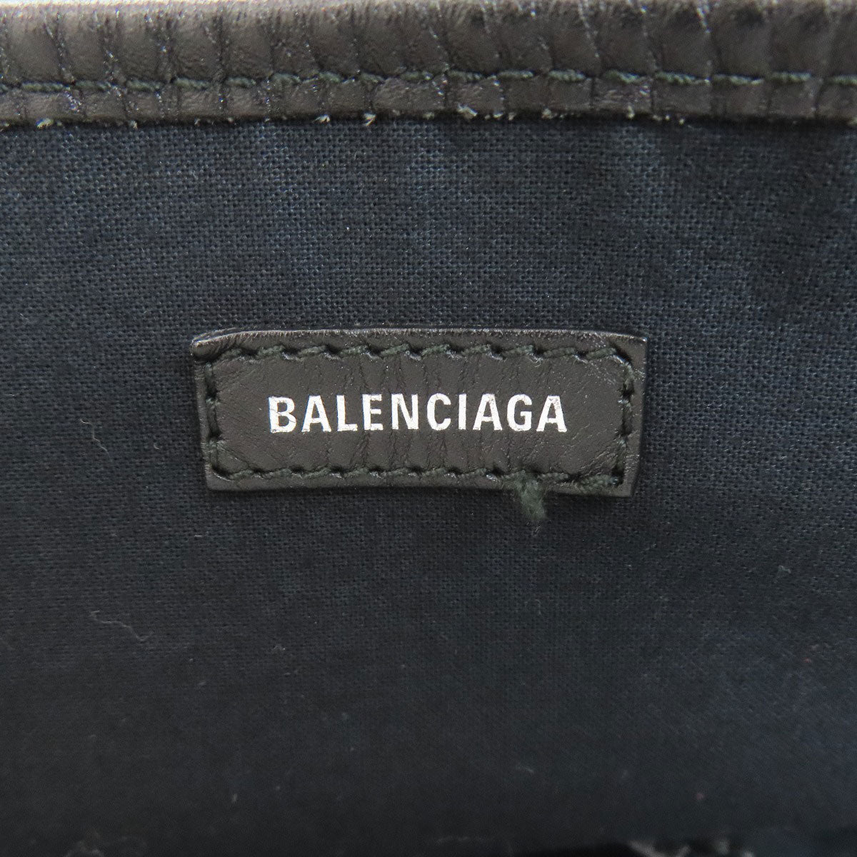 BALENCIAGA 339936 NAVY CABAS M Tote Bag Canvas Ladies [Used]