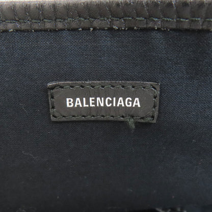 BALENCIAGA 339936 NAVY CABAS M Tote Bag Canvas Ladies [Used]
