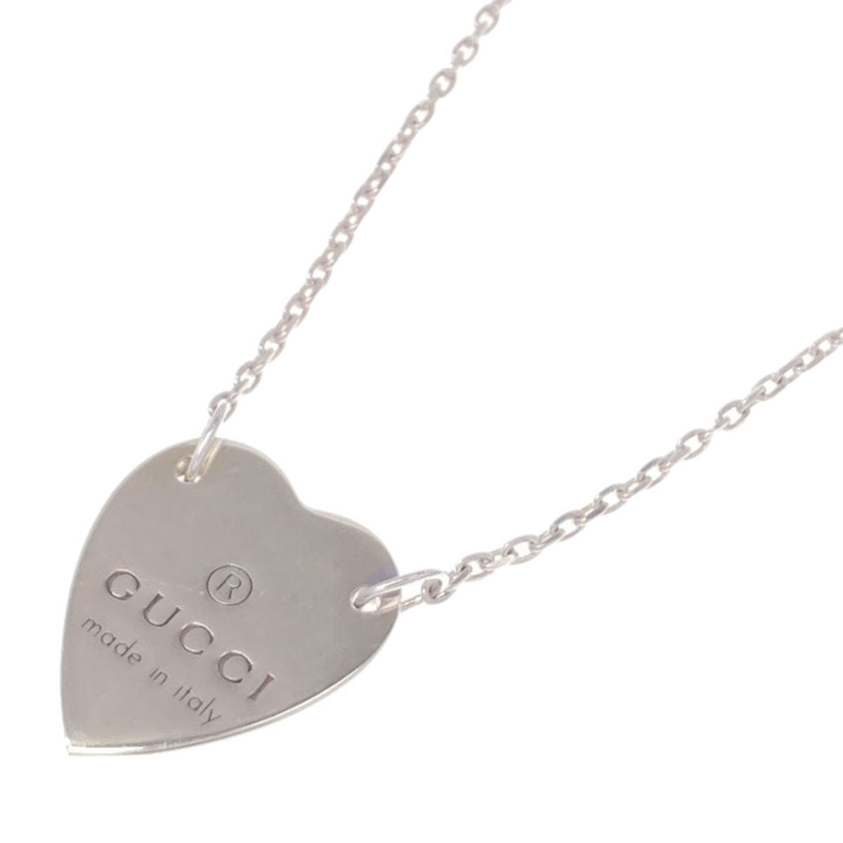 GUCCI heart Necklace Silver Ladies [Used]