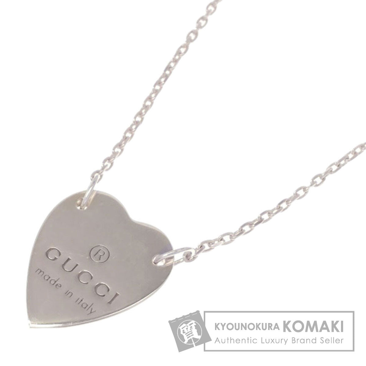 GUCCI heart Necklace Silver Ladies [Used]