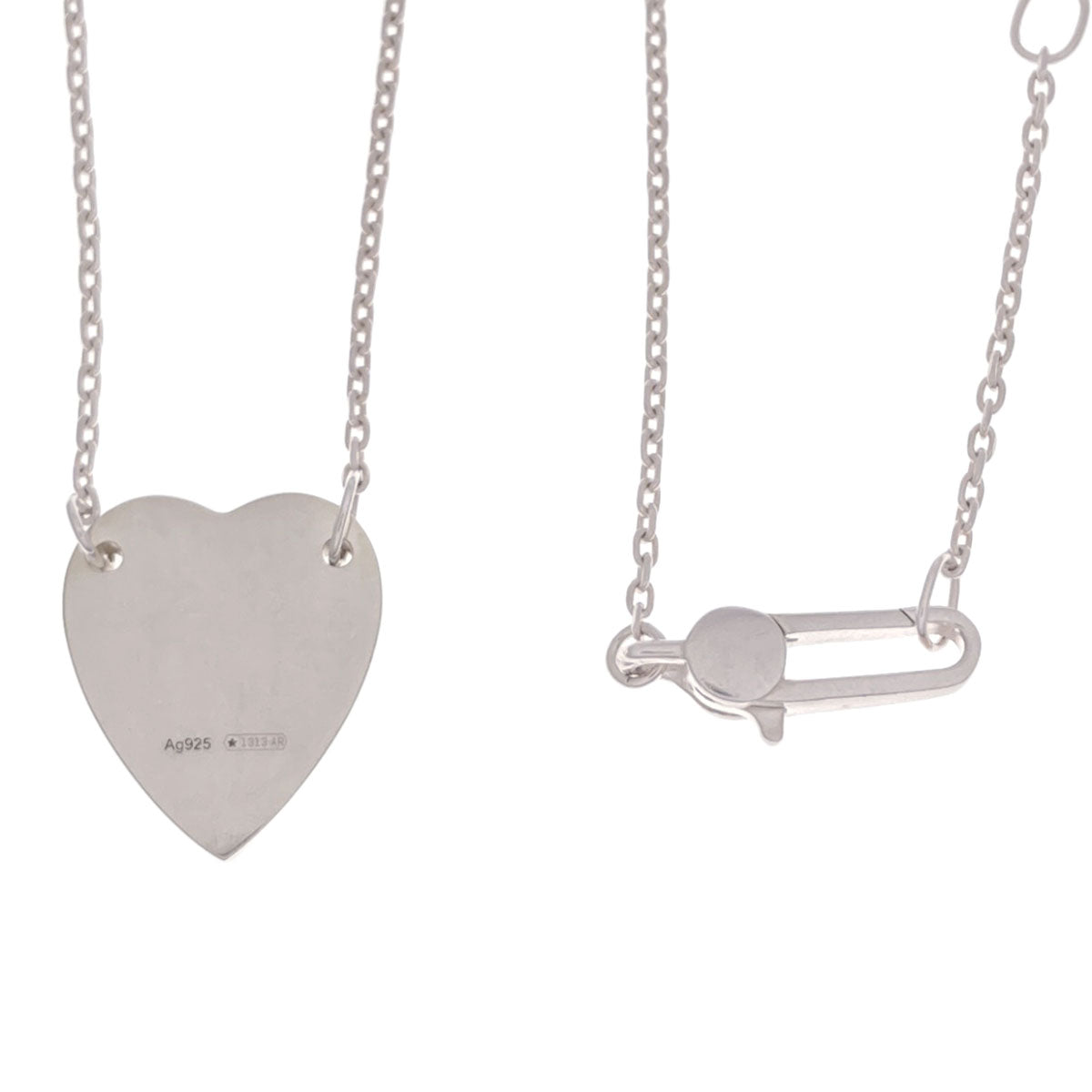 GUCCI heart Necklace Silver Ladies [Used]