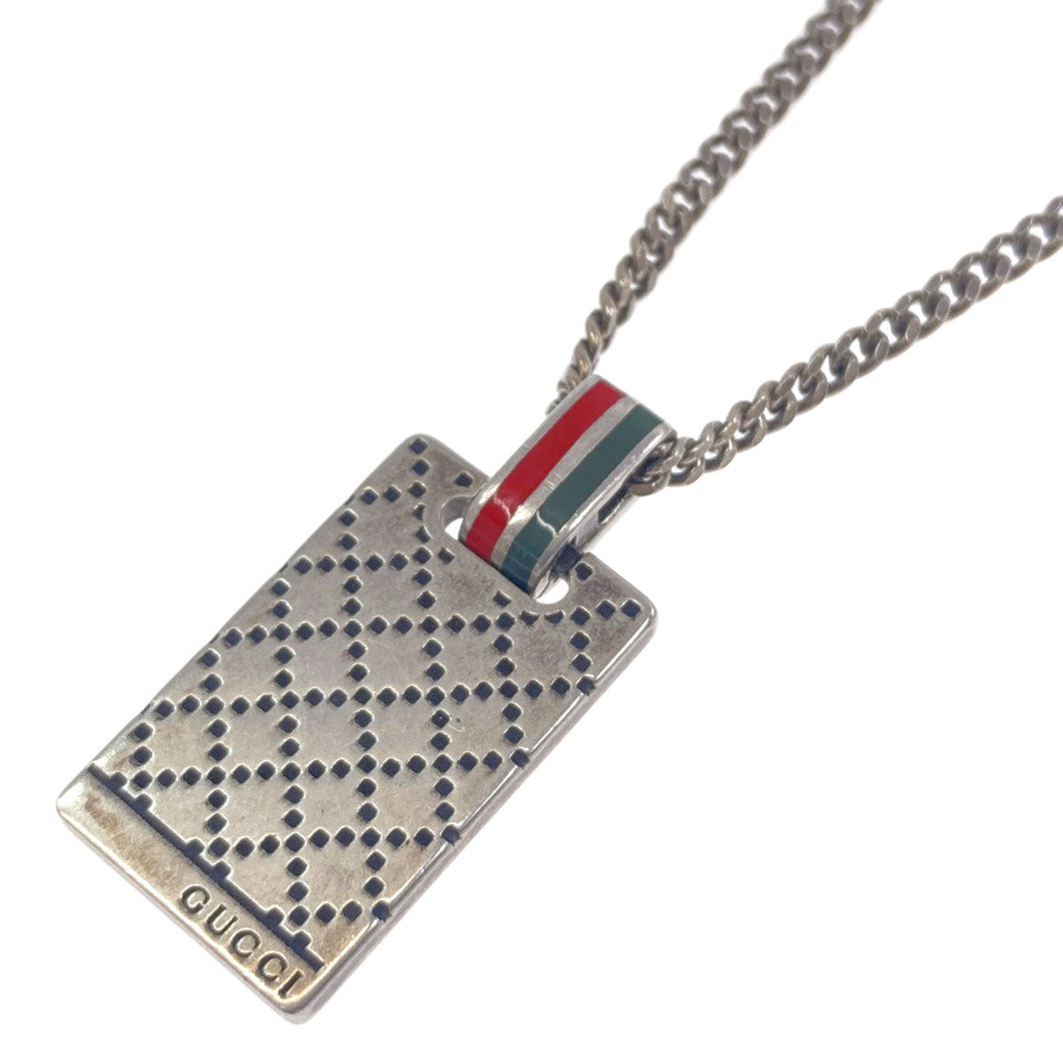GUCCI Diamante Necklace Silver Ladies [Used]