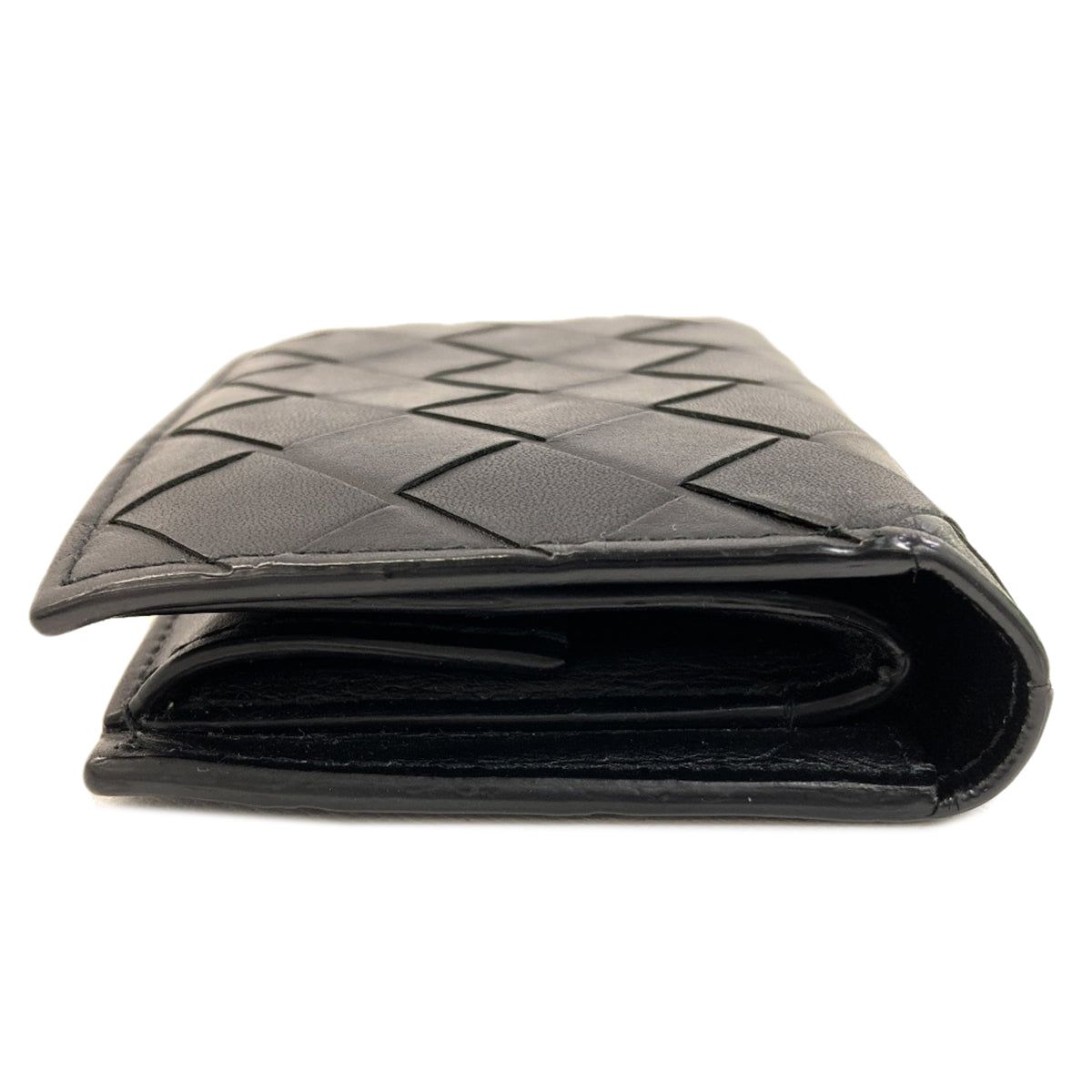 BOTTEGA VENETA Intrecciato compact wallet coin purse Calf Ladies [Used]