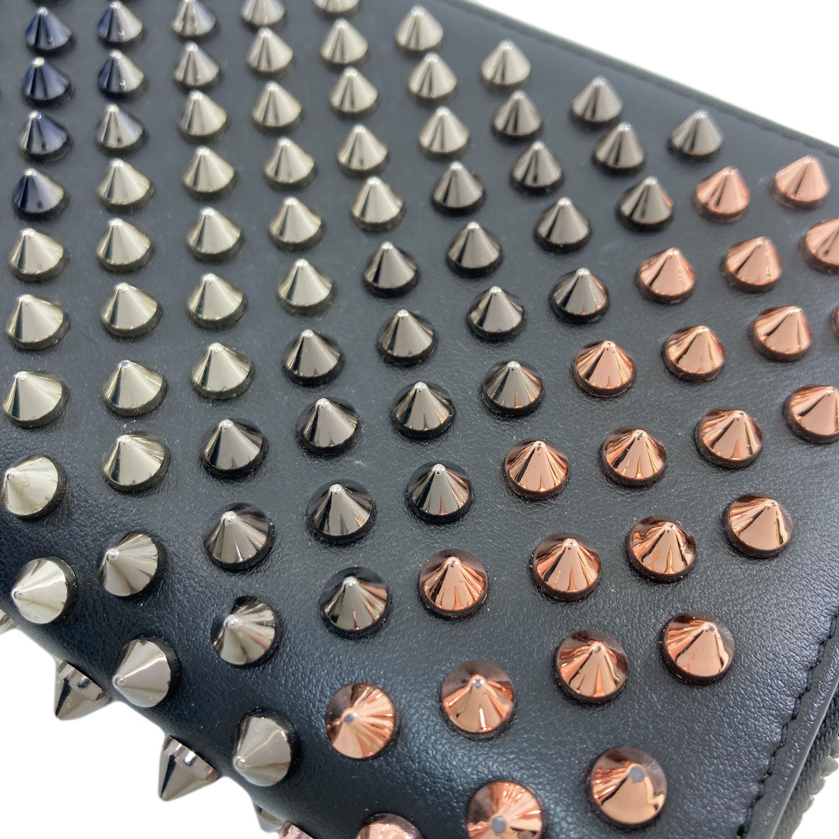 Christian Louboutin Panettone studs Long wallet (with coin pocket) Leather Ladies [Used]