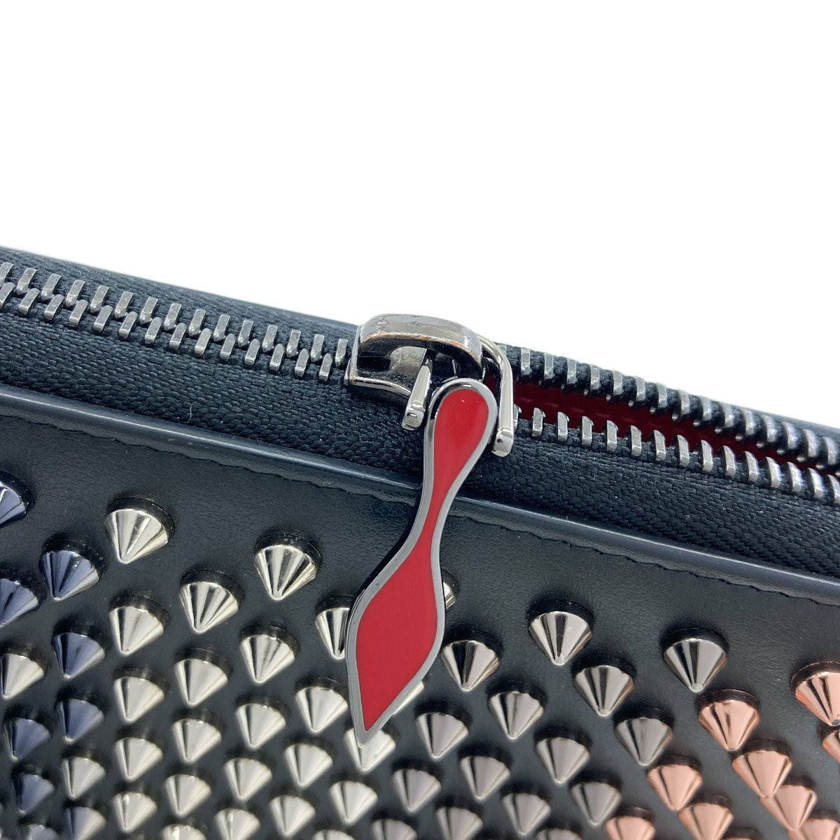 Christian Louboutin Panettone studs Long wallet (with coin pocket) Leather Ladies [Used]