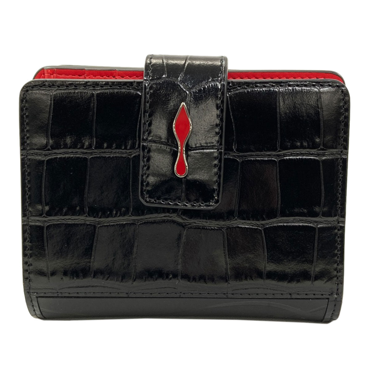 Christian Louboutin Paloma Bifold Wallet with Coin Pocket Leather Ladies [Used]