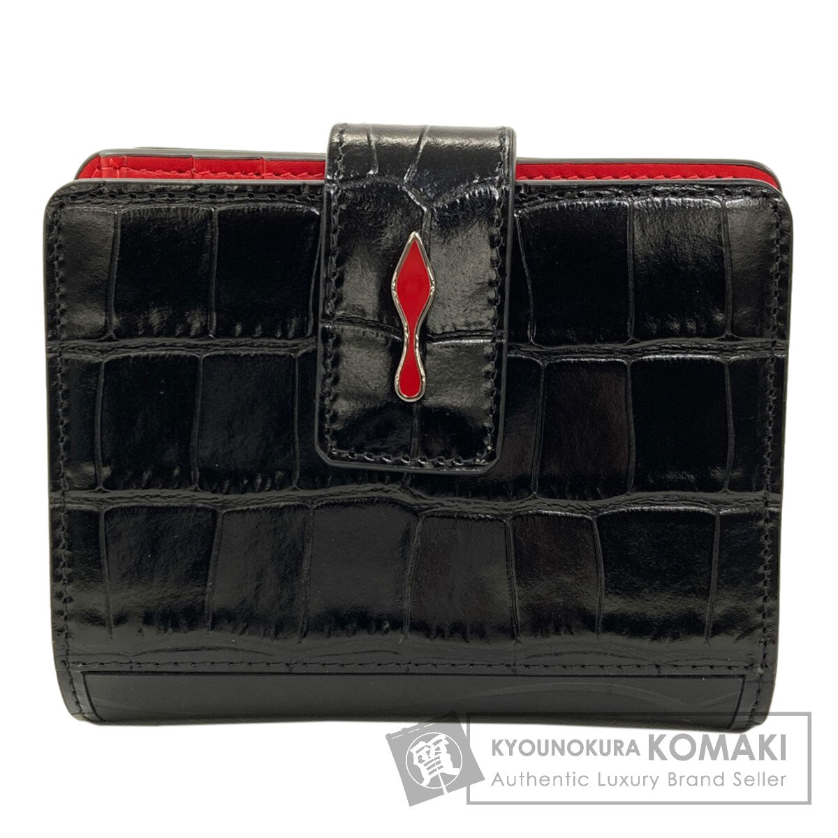 Christian Louboutin Paloma Bifold Wallet with Coin Pocket Leather Ladies [Used]