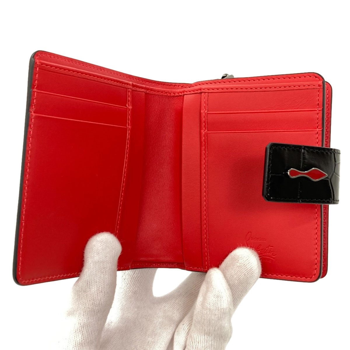 Christian Louboutin Paloma Bifold Wallet with Coin Pocket Leather Ladies [Used]