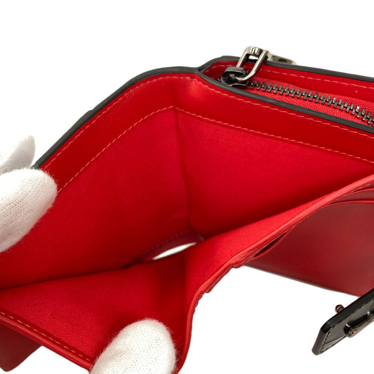 Christian Louboutin Paloma Bifold Wallet with Coin Pocket Leather Ladies [Used]