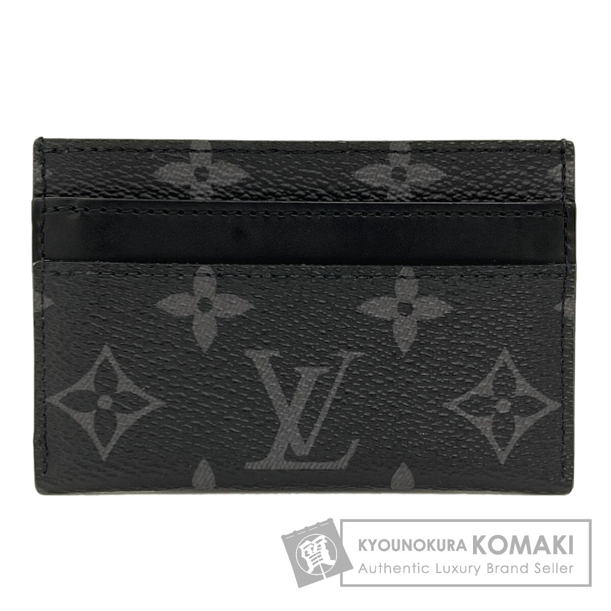 LOUIS VUITTON M62170 Porto cult double Card Case Monogram Eclipse mens [Used]