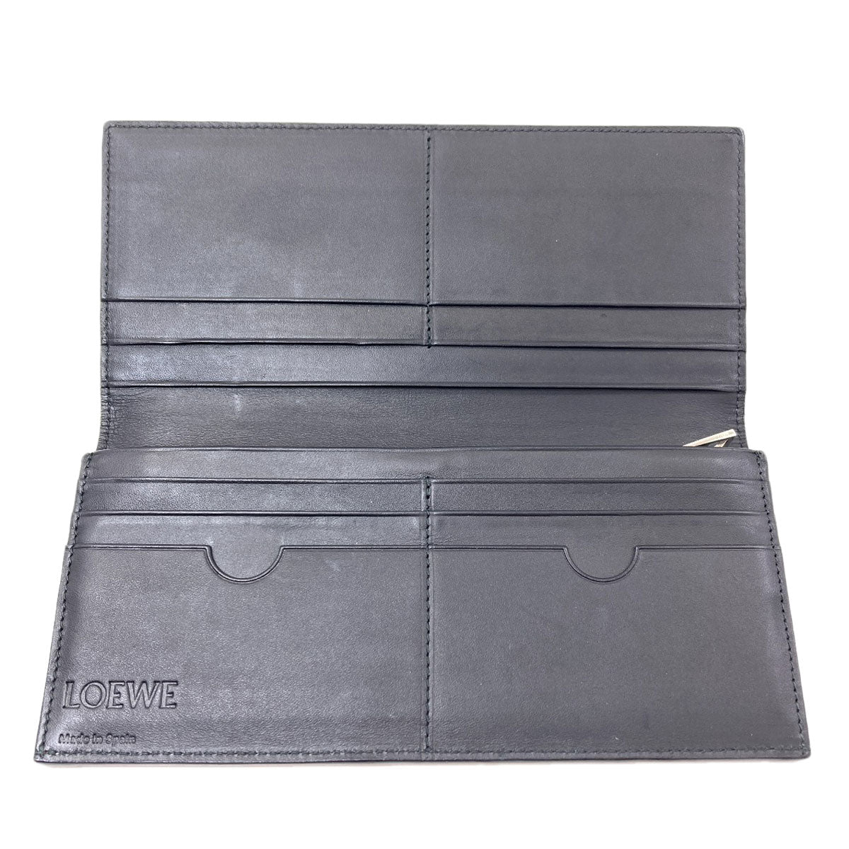 LOEWE anagram Long wallet (with coin pocket) Lambskin Ladies [Used]