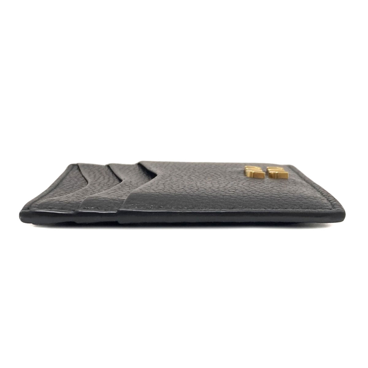 MIUMIU logo Card Case Leather Ladies [Used]