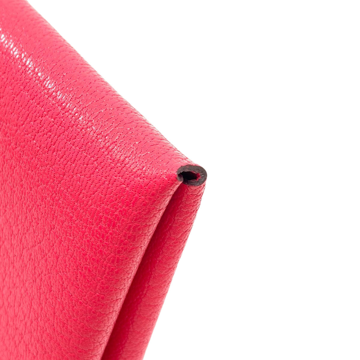 HERMES Calvi Duo Rose Extreme SilverHardware Card Case Chevre Ladies [Used]
