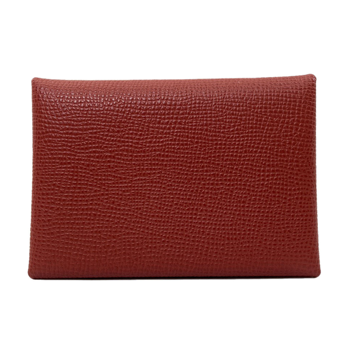 HERMES Calvi Duo Verso SilverHardware Card Case Calf Ladies [Used]