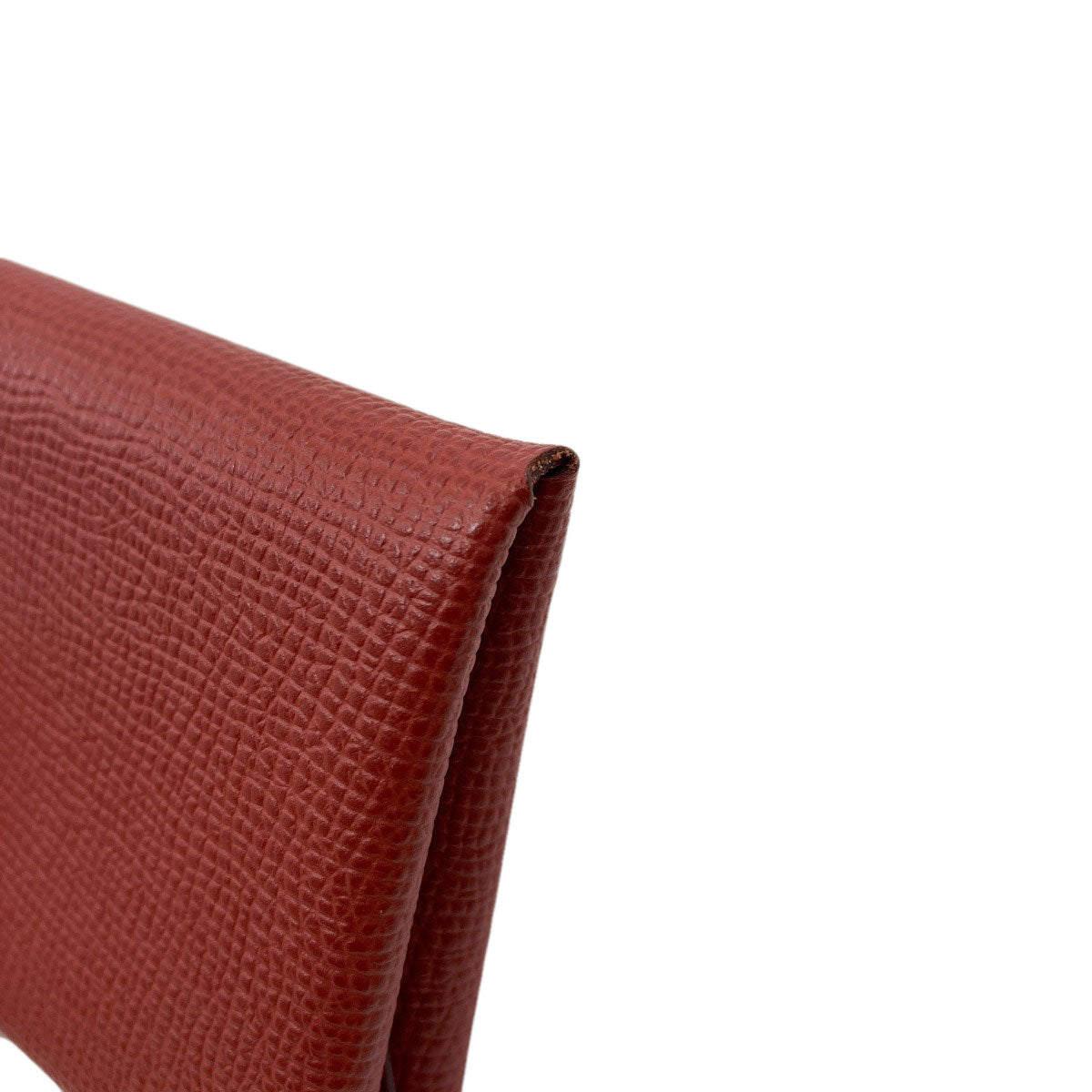 HERMES Calvi Duo Verso SilverHardware Card Case Calf Ladies [Used]