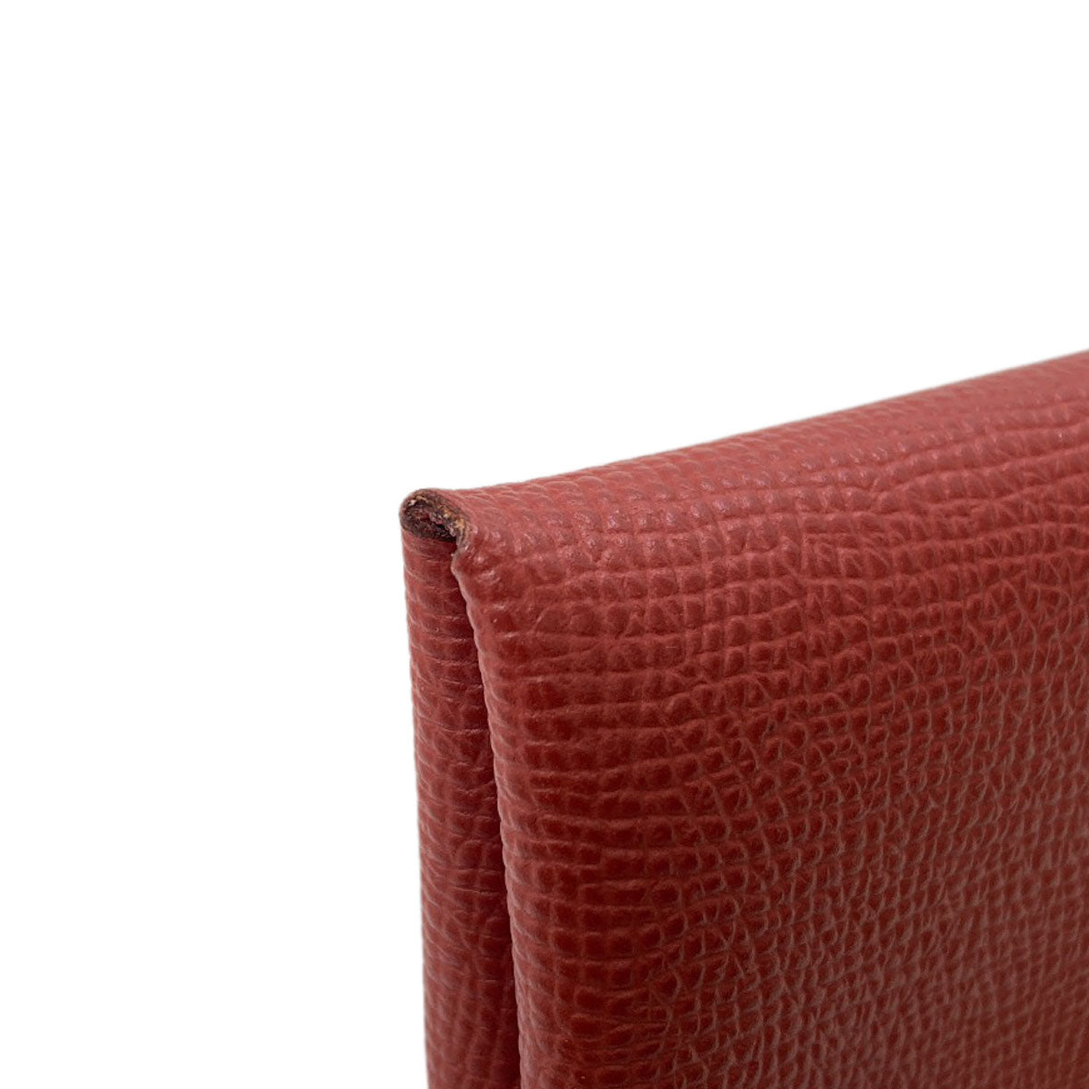 HERMES Calvi Duo Verso SilverHardware Card Case Calf Ladies [Used]