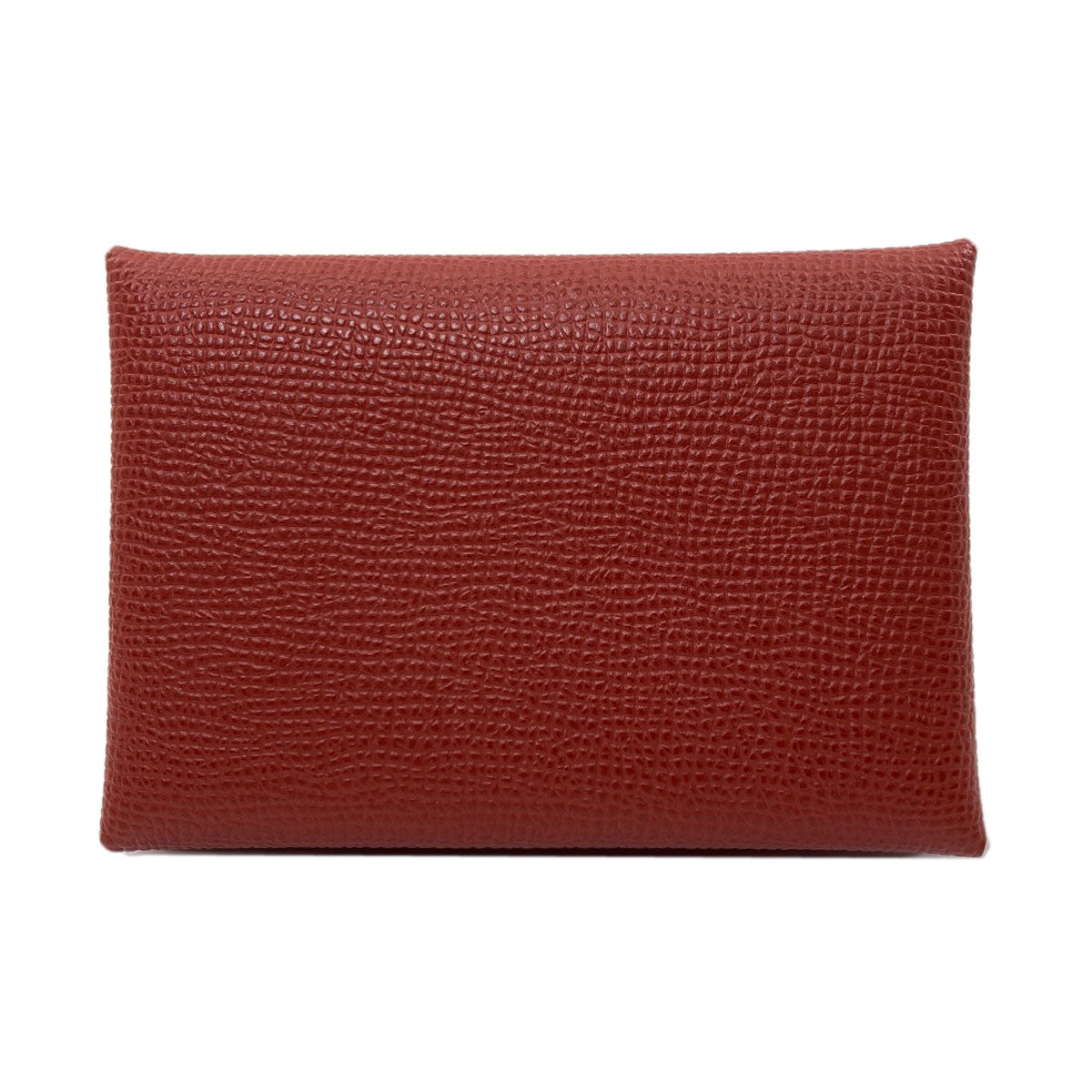 HERMES Calvi Duo Verso SilverHardware Card Case Calf Ladies [Used]