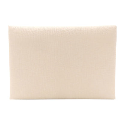 HERMES Calvi Duo Nata SilverHardware Card Case Epsom Ladies [Used]