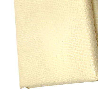 HERMES Calvi Duo Verso Nata Jaune Poussin SilverHardware Card Case Epsom Ladies [Used]