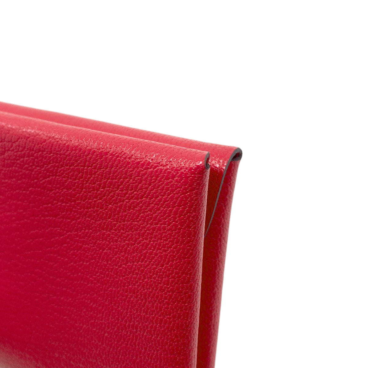 HERMES Calvi Duo Rose Extreme SilverHardware Card Case Chevre Shamquila Ladies [Used]