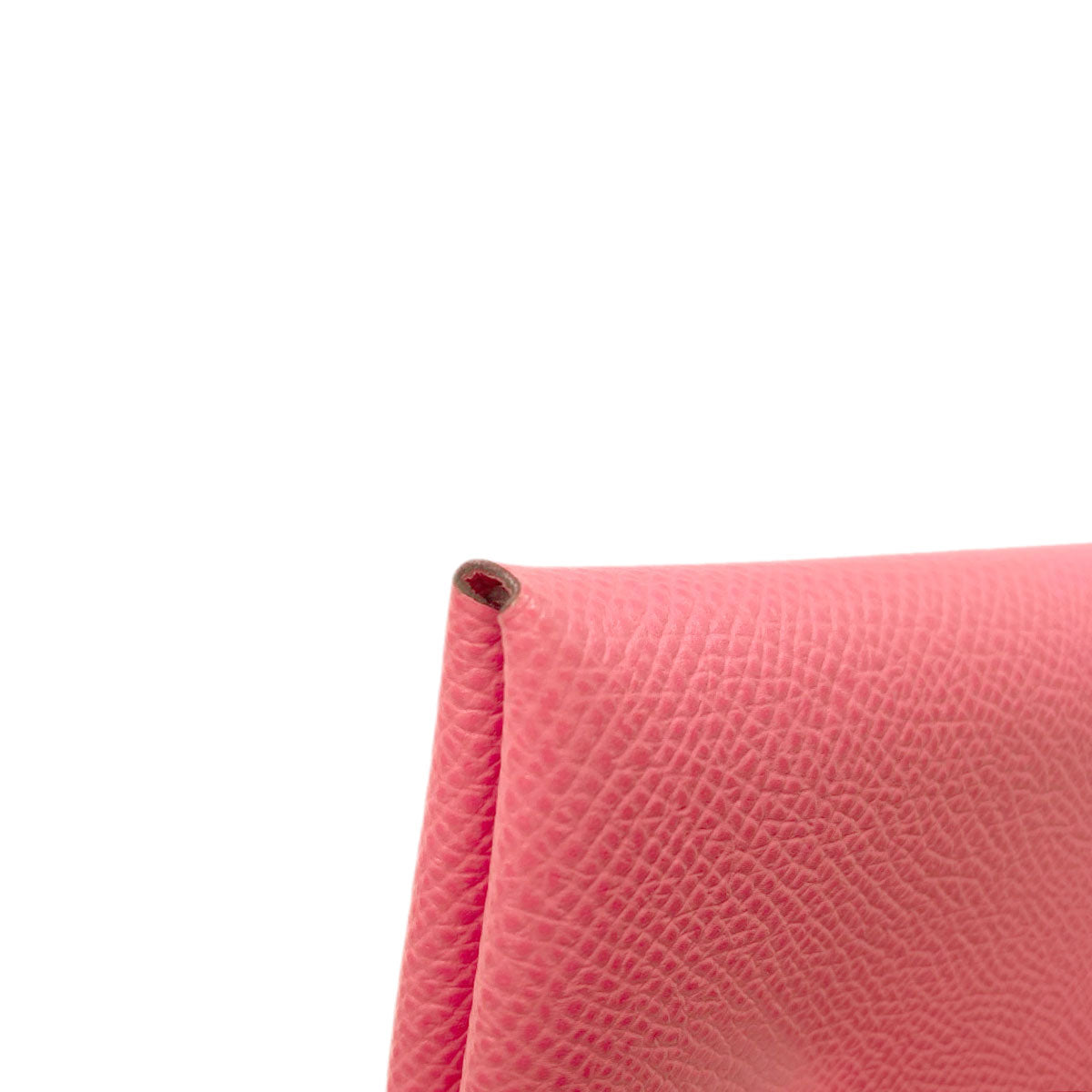 HERMES Calvi Duo Rose Azalea SilverHardware Card Case Epsom Ladies [Used]