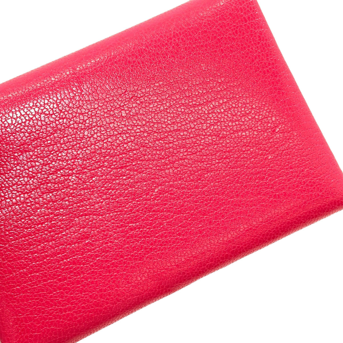 HERMES Calvi Duo Rose Extreme SilverHardware Card Case Chevre Ladies [Used]