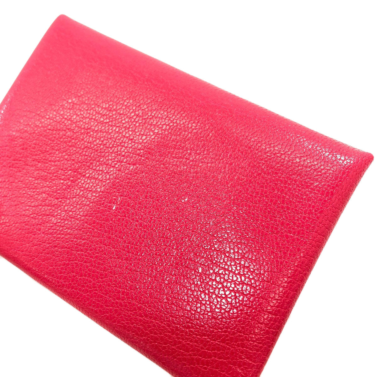 HERMES Calvi Duo Rose Extreme SilverHardware Card Case Chevre Ladies [Used]