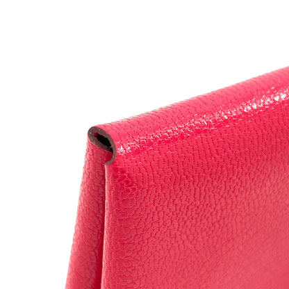 HERMES Calvi Duo Rose Extreme SilverHardware Card Case Chevre Ladies [Used]