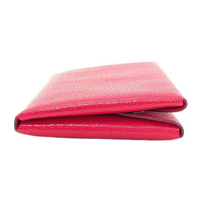 HERMES Calvi Duo Rose Extreme SilverHardware Card Case Chevre Ladies [Used]