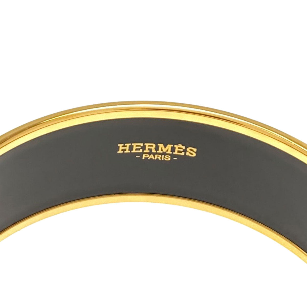 HERMES Emaille GM bangle Bracelet Gold Plated Ladies [Used]