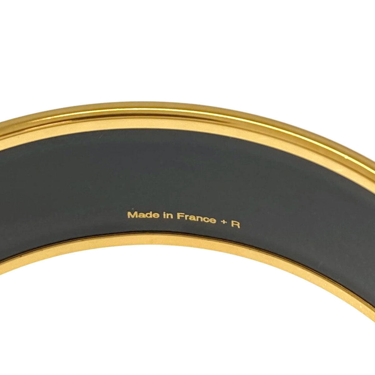 HERMES Emaille GM bangle Bracelet Gold Plated Ladies [Used]