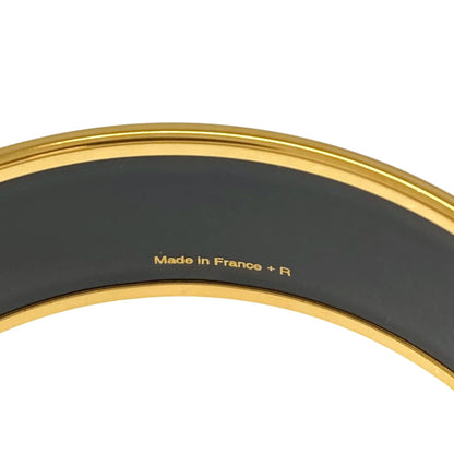 HERMES Emaille GM bangle Bracelet Gold Plated Ladies [Used]