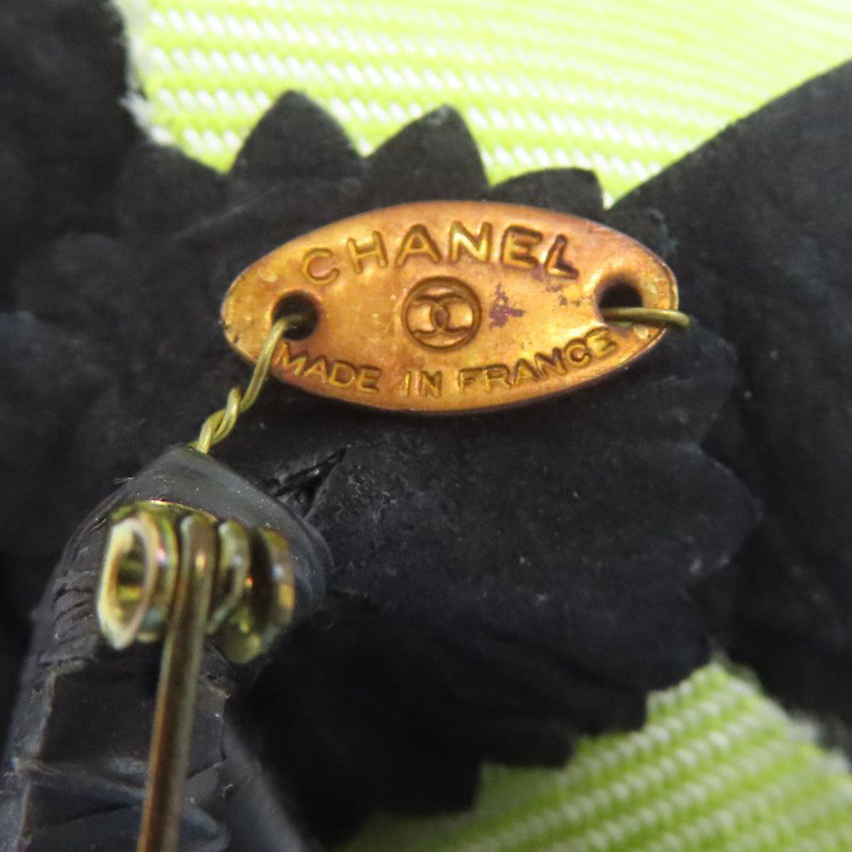 CHANEL Camelia Brooch Leather Ladies [Used]